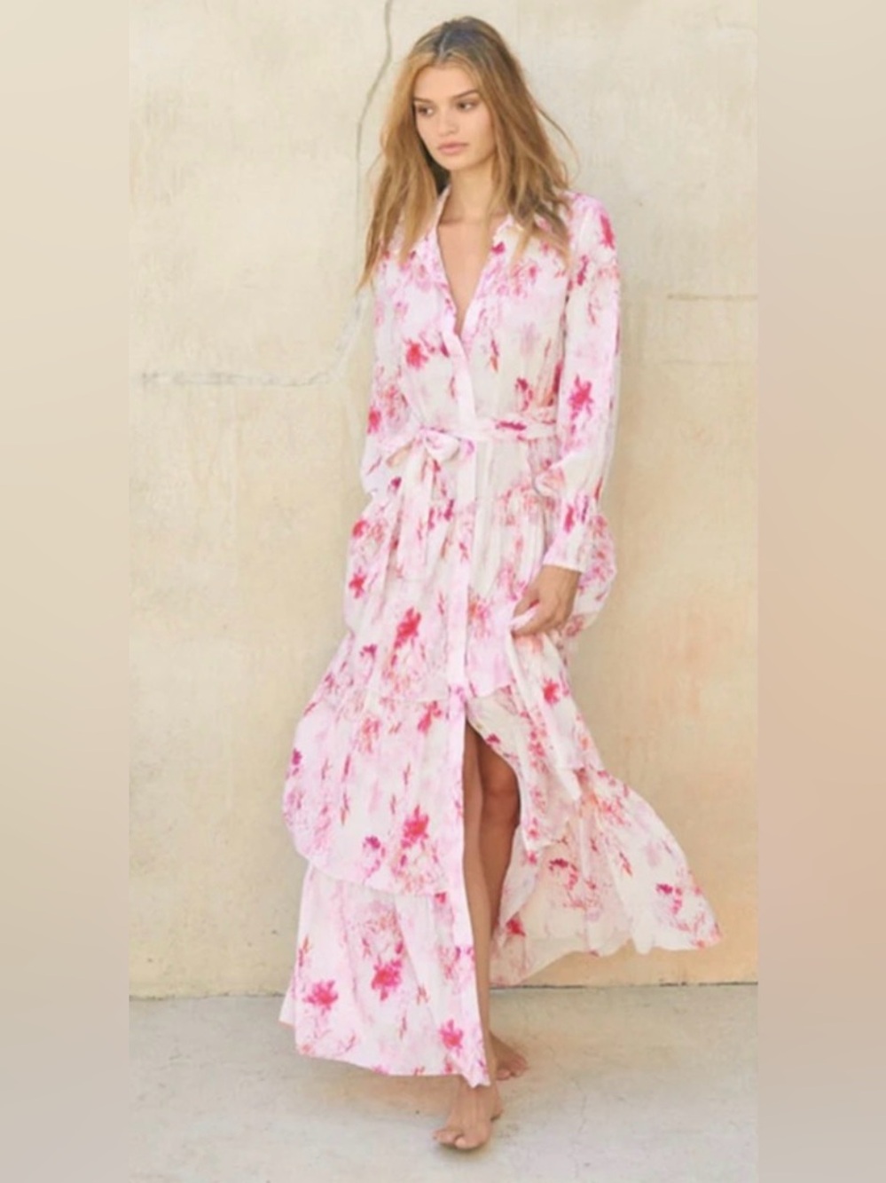 Misa Los Angeles Abigail Maxi Dress in Floral Print Size XS NWOT